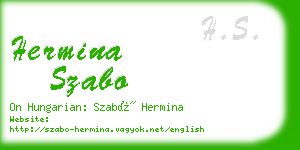 hermina szabo business card